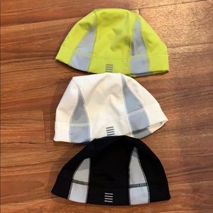 3 pack of beanie hats w/ pony tail opening in back